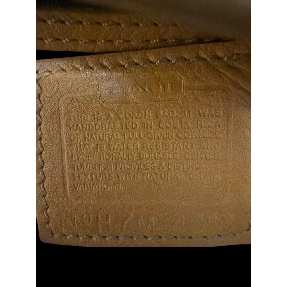 VTG Coach Sonoma Mini Zip 4313 Marigold Natural Grain Leather Crossbody Bag 90s - Picture 8 of 8